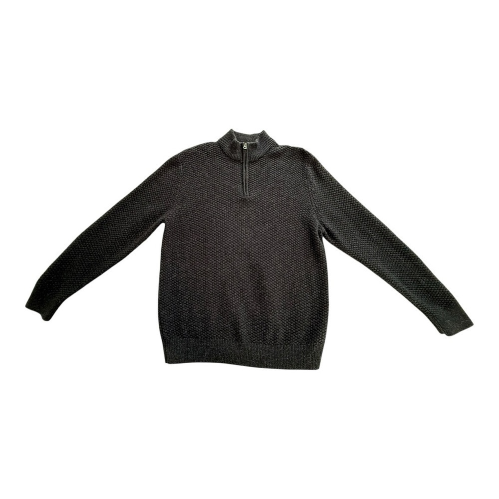 Denver Hayes 3/4 Zip Sweater Knit Cotton / Wool Blend Men’s Size Large